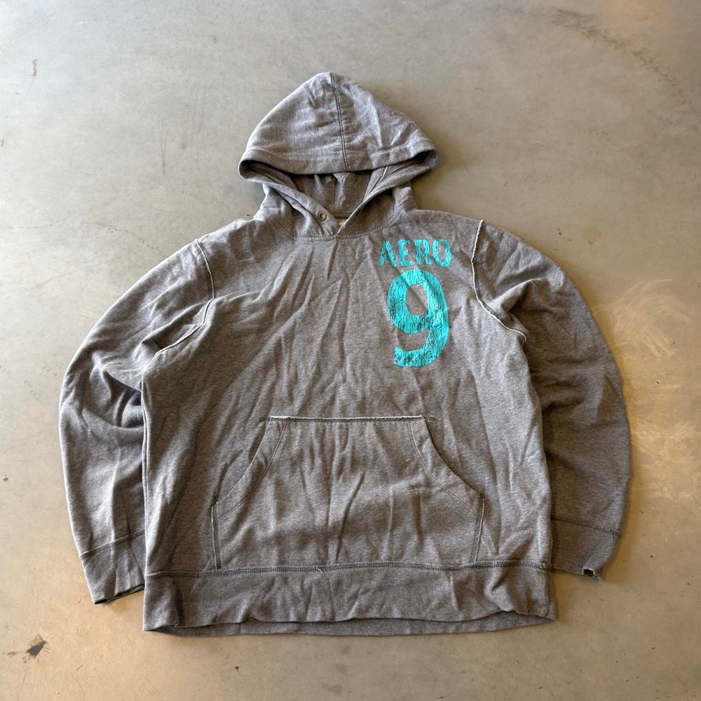 Vintage Y2K heather gray Aeropostale pullover hoodie